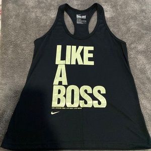 LIKE A BOSS Nike racerback tank size medium
